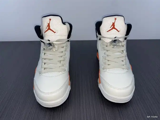1st Kicks Shoes Jordan DC1060-100 5 Retro Orange Total 0506